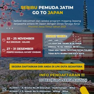 Rekruitmen Program Magang Ke Jepang Tahun 2021